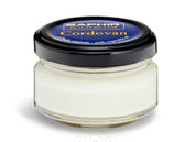 Saphir Cordovan leather cream with vegetable oil in glass jar for shoe care and conditioning