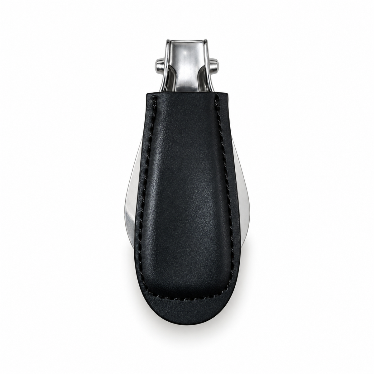 Columbus Buttero folding shoehorn in Black, folded view