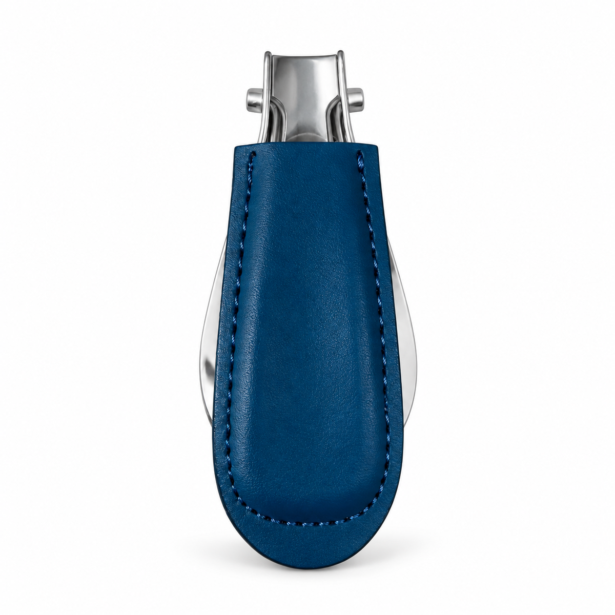 Columbus Buttero folding shoehorn in Blue, folded view