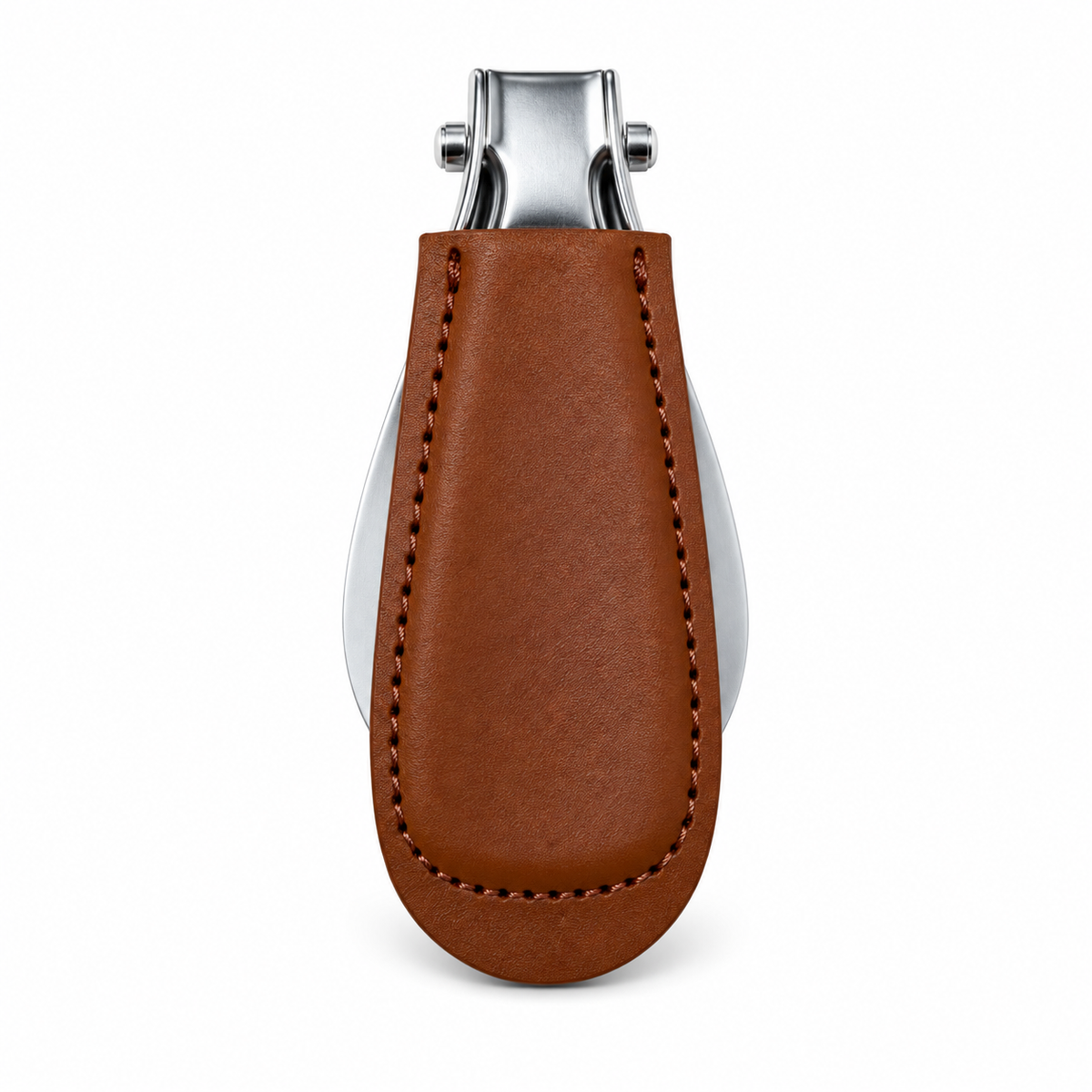 Columbus Buttero folding shoehorn in Brown, folded view