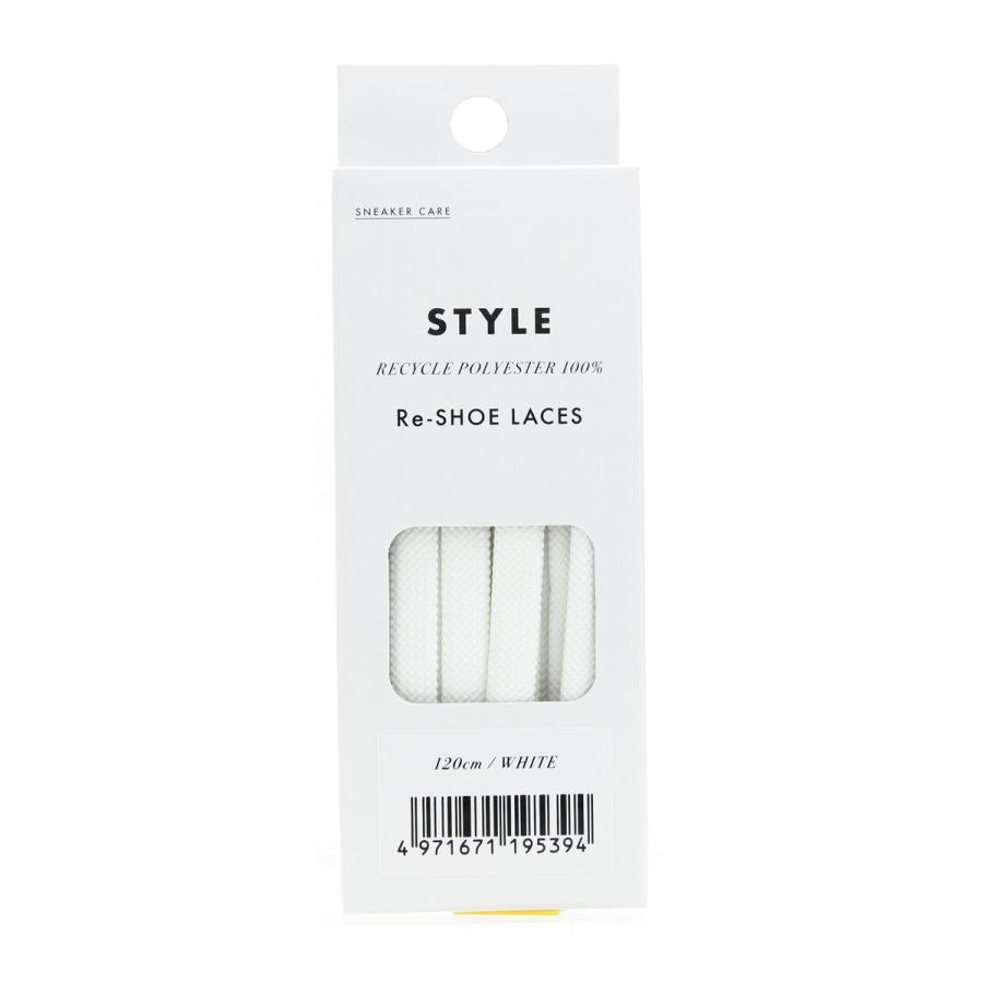 Columbus Sneaker Care Re-Shoe Laces, White, 120 cm