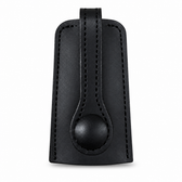 Columbus sliding leather shoehorn black closed view