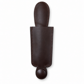 Columbus sliding leather shoehorn dark brown extended view