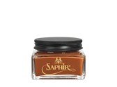 Saphir leather shoe cream in glass jar for premium shoe care and conditioning