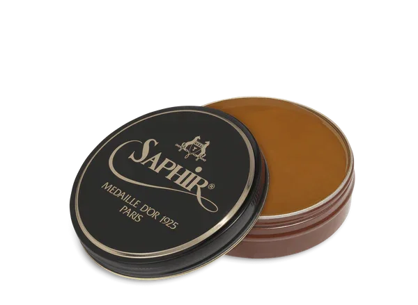 Saphir Médaille d'Or Pate De Luxe Wax Shoe Polish - 03 - Light Brown, 100ml image
