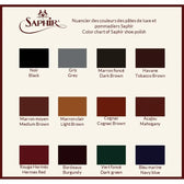 Saphir Médaille d'Or Pâte de Luxe wax polish colour chart