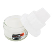 Tarrago White Shoe Cream in glass jar, ideal for leather shoe care and restoration