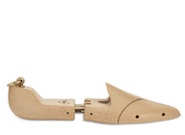 Wooden shoe tree for leather shoe care and shape retention