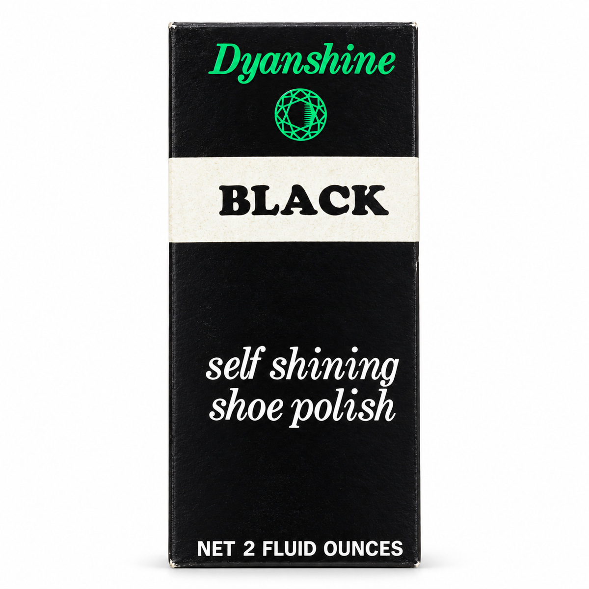 Dyanshine Self-Shining Shoe Polish, Black, 2 fl oz – front packaging