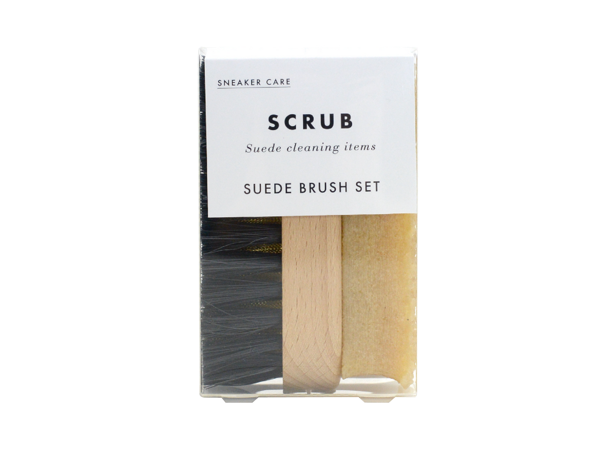 Columbus Sneaker Care Suede Brush Set with mixed-bristle brush and cleaning gum
