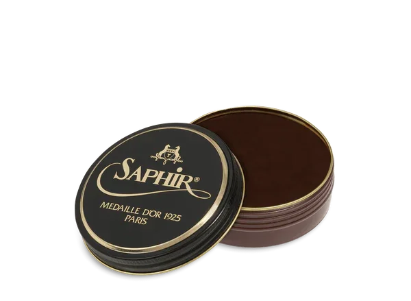 Saphir Médaille d'Or Pate De Luxe Wax Shoe Polish - 37 - Medium Brown, 50ml image