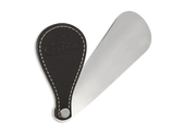 Saphir Médaille d'Or folding travel shoe horn with dark brown cover