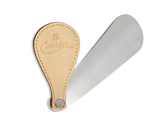 Saphir Médaille d'Or folding travel shoe horn with tan cover