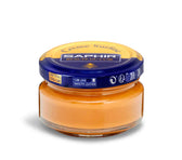 Saphir Crème Surfine smooth leather care cream in glass jar for shoe and leather conditioning