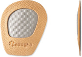 Pedag leather heel cushion with textured gel pad for shoe comfort and support