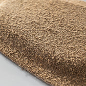 Soft brown suede cleaning brush for leather shoe care and restoration