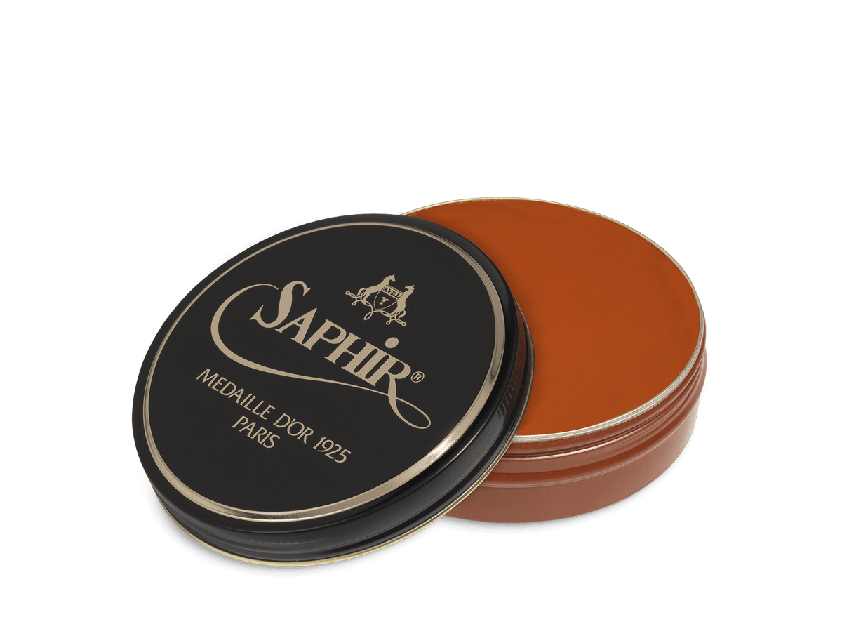 Saphir Médaille d'Or Pâte de Luxe wax polish, Cognac Brown 10, 100 ml