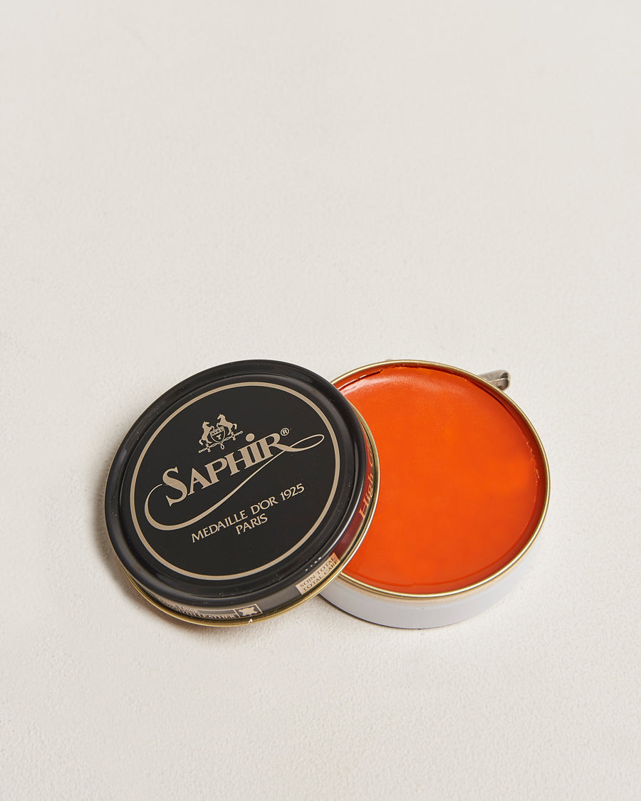 Saphir Médaille d'Or Pâte de Luxe wax polish, Cognac Brown 10, 50 ml