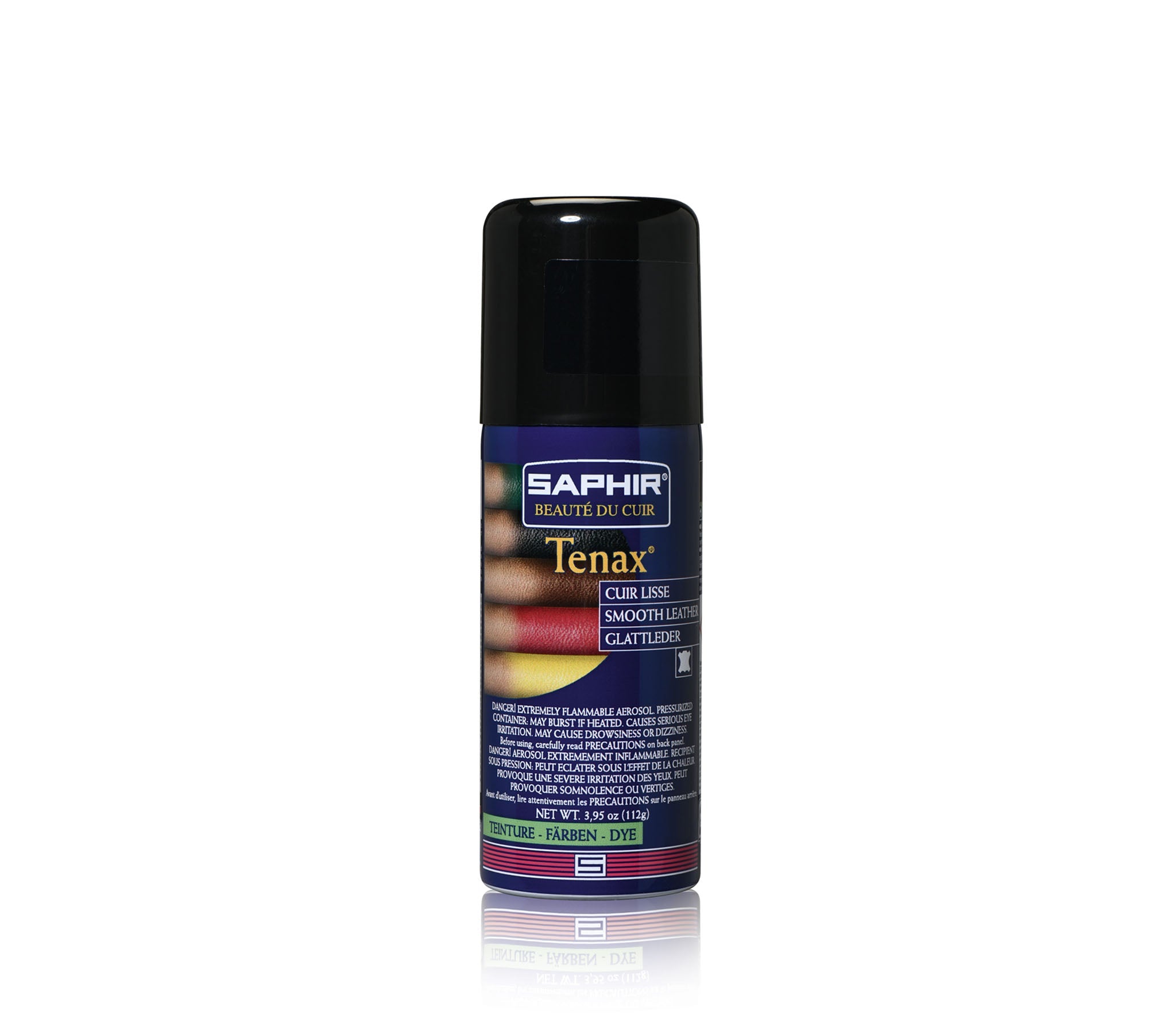 Saphir Tenax leather dye spray in a 150 ml aerosol can