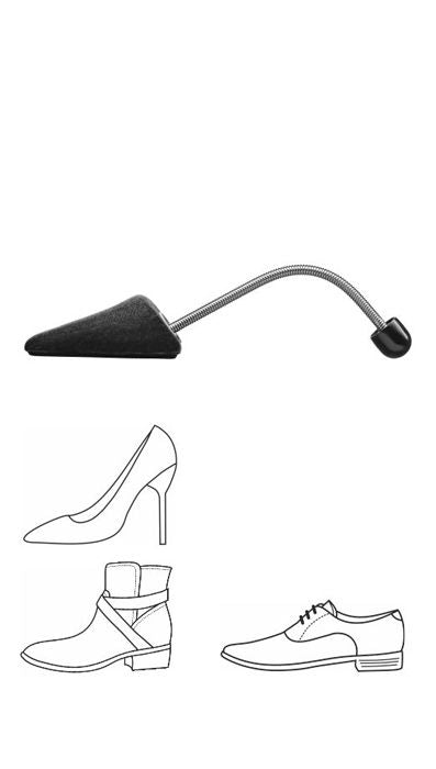 Pedag Pointed lightweight spiral shoe trees shown from above