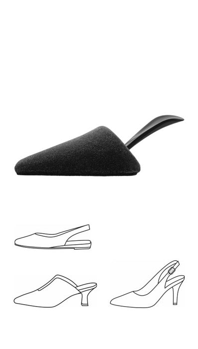 Pedag Pointed Sling foam shoe tree with handle for open-back shoes