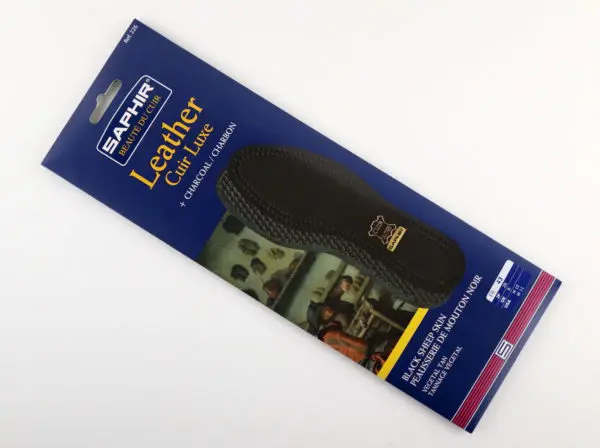Saphir Luxury Leather on Charcoal Shoe Insoles