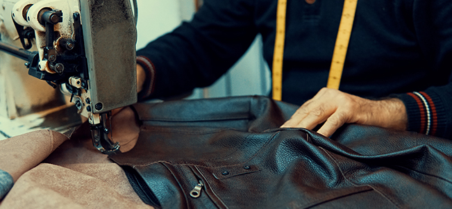 Leather jacket repair by craftsman